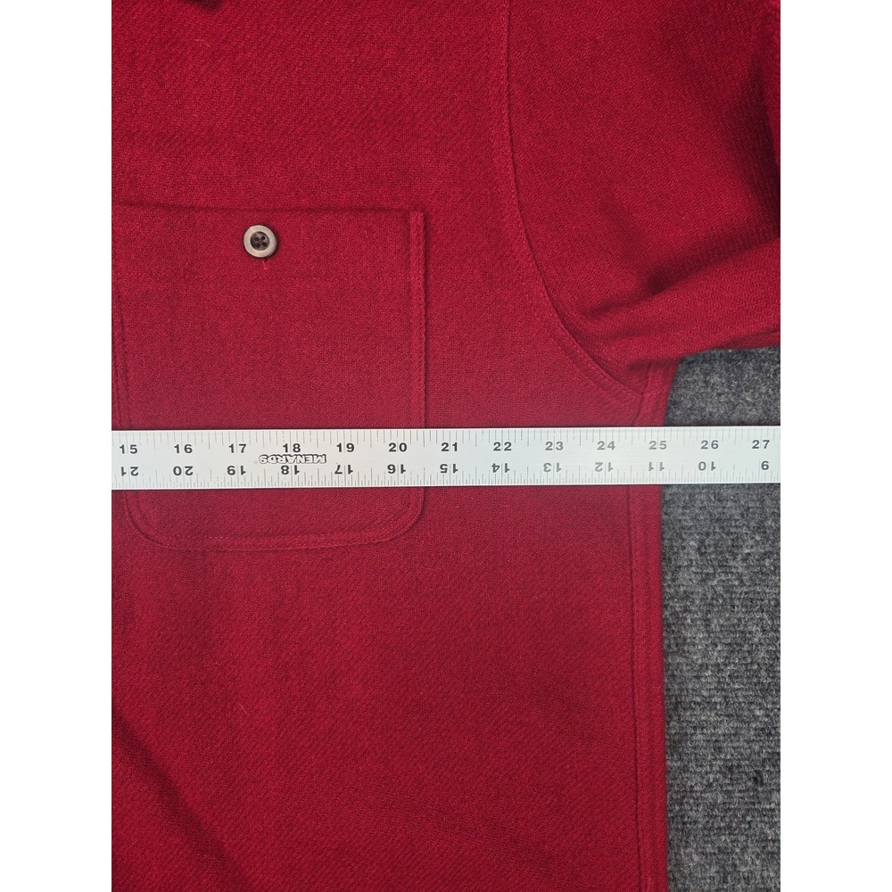 Woolrich Wool Overshirt Jacket Womens L Red USA - Picture 4 of 7